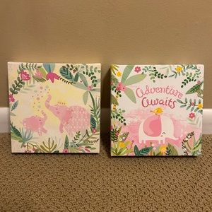 Set of Two Canvas Nursery Prints